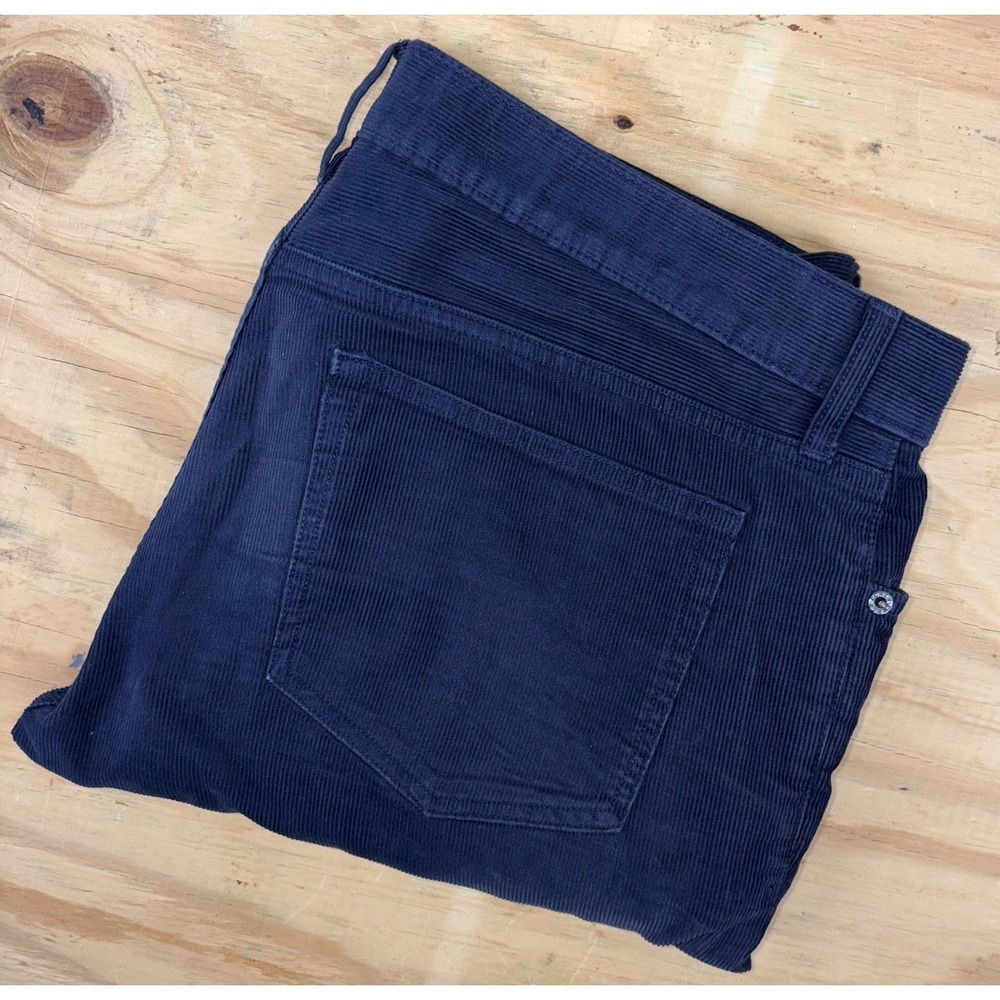 J Crew Flex Pants Mens 35x32 Navy Blue Slim Fit Corduroy Stretch Five Pocket